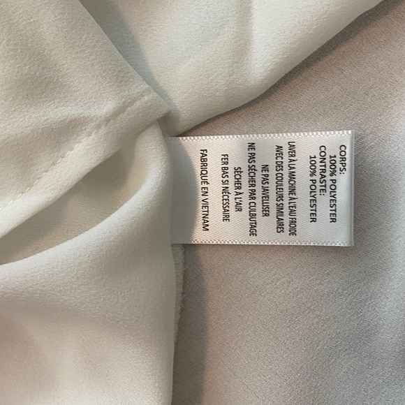 ❤️NEW! Gibson Latimer Pajama Style White Blouse with Black Piping - Picture 10 of 12